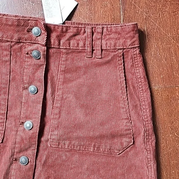 NWT AE sz 6 brown corduroy skirt. Super hi-rise a-line - Picture 3 of 8